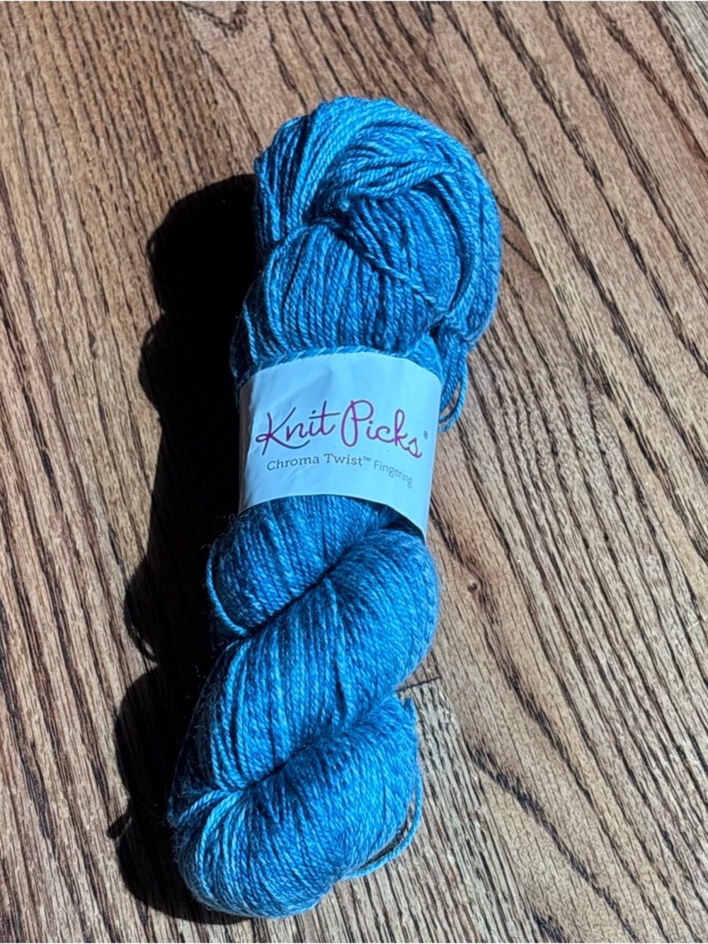 Knit Picks Chroma Twist Fingering Yarn - Bright Turquoise Blue Weather Vane NWT